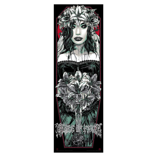 Cradle Of Filth Bride (Red) by Rhys Cooper Limited Screenprint Front