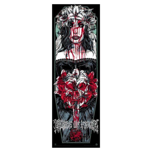 Cradle Of Filth Bride (Green Bloody Variant) by Rhys Cooper Limited Screenprint Front