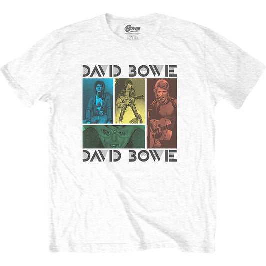 David Bowie Mick Rock Photo Collage Slim Fit T-shirt Front