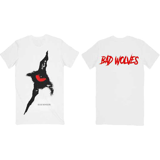 Bad Wolves Dear Monsters Eye & Logo (Back Print) Slim Fit T-shirt Front