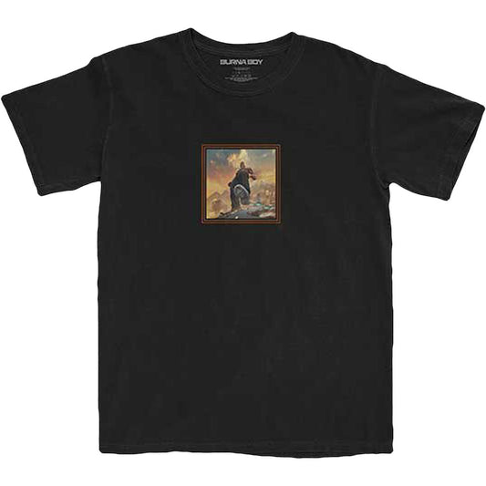 Burna Boy Album Tracks (Back Print) Slim Fit T-shirt Front
