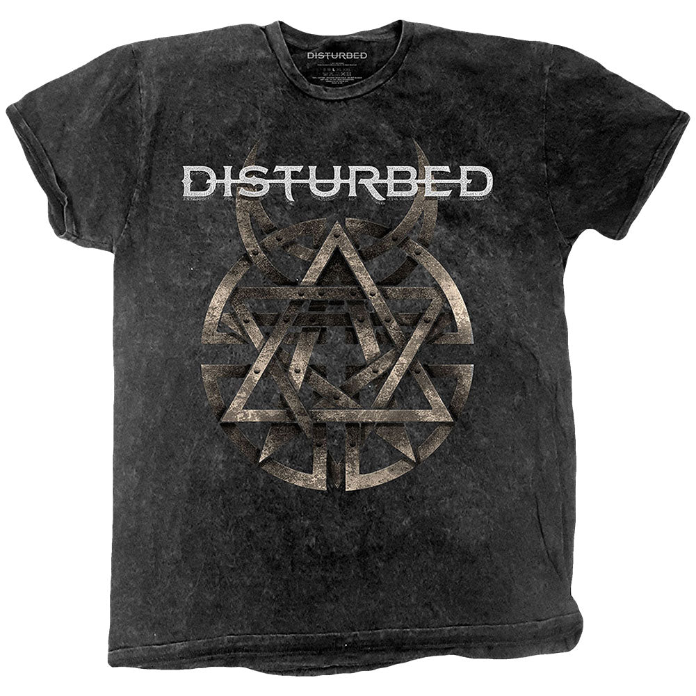 Disturbed Riveted (Dip-Dye, Mineral Wash) Tie Dye T-shirt Front