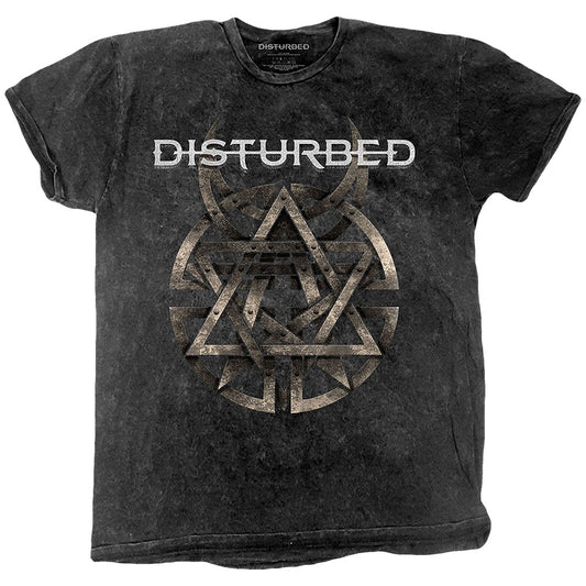 Disturbed Riveted (Dip-Dye, Mineral Wash) Tie Dye T-shirt Front