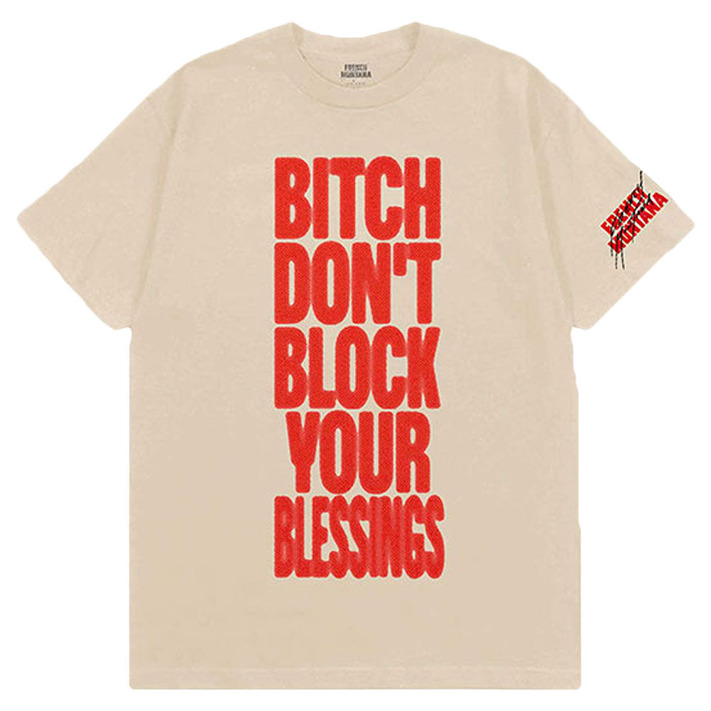 French Montana Don't Block Your Blessings (Back Print) Slim Fit T-shirt Front