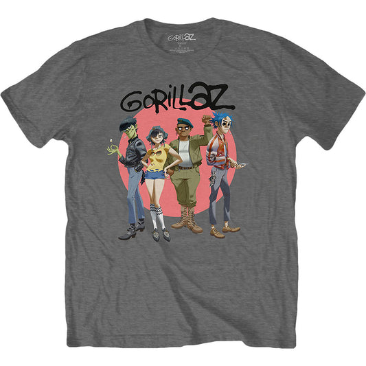Gorillaz Group Circle Rise Slim Fit T-shirt Front