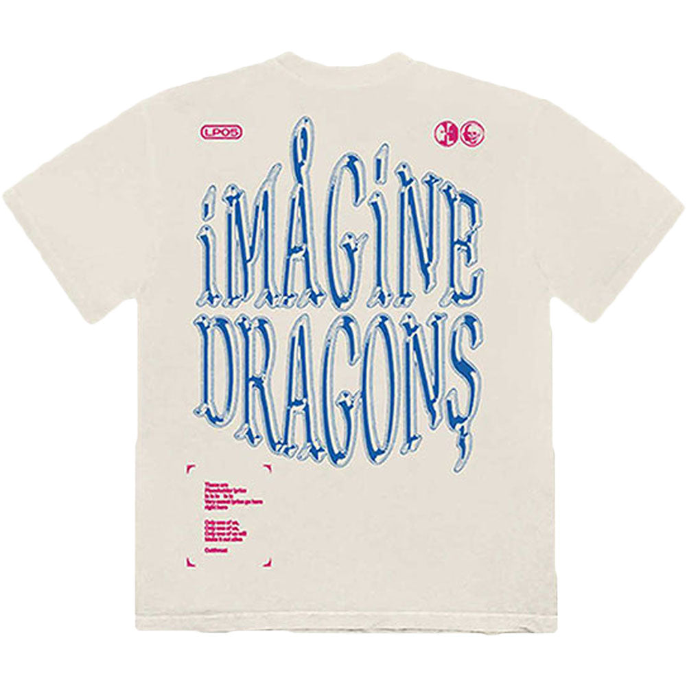 Imagine Dragons Lyrics (Back Print) Slim Fit T-shirt Back