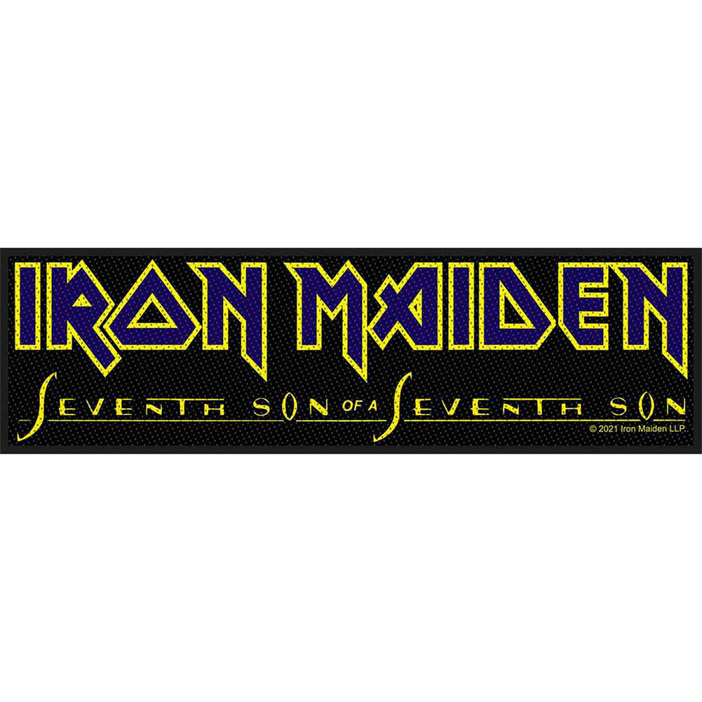 Iron Maiden Seventh Son Logo Woven Jumbo Patch Front