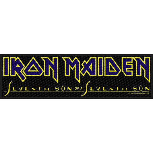 Iron Maiden Seventh Son Logo Woven Jumbo Patch Front