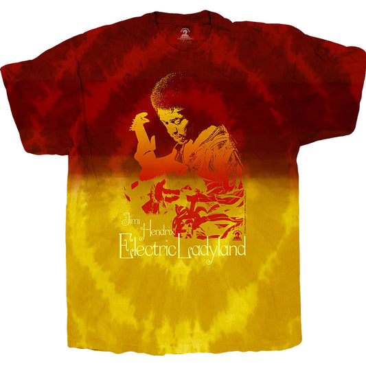 Jimi Hendrix Electric Ladyland (Dip-Dye) Tie Dye T-shirt Front