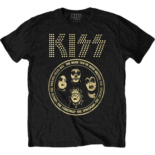KISS Band Circle Slim Fit T-shirt Front