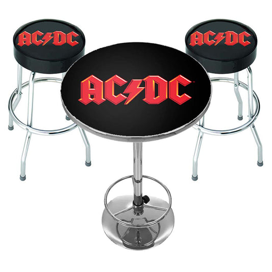 AC/DC Logo Bar Set Bar Stool Front