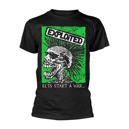 Exploited Let's Start A War (skull) T-shirt Front