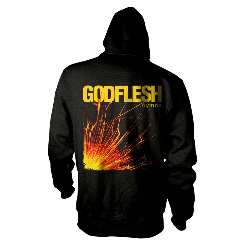 Godflesh Hymns Zippered Hooded Sweatshirt Back