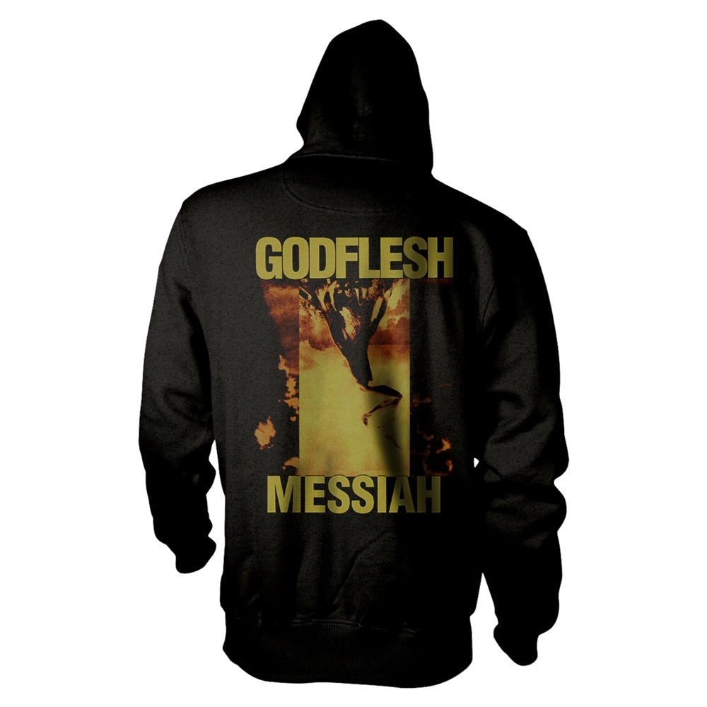 Godflesh Messiah Zippered Hooded Sweatshirt Back