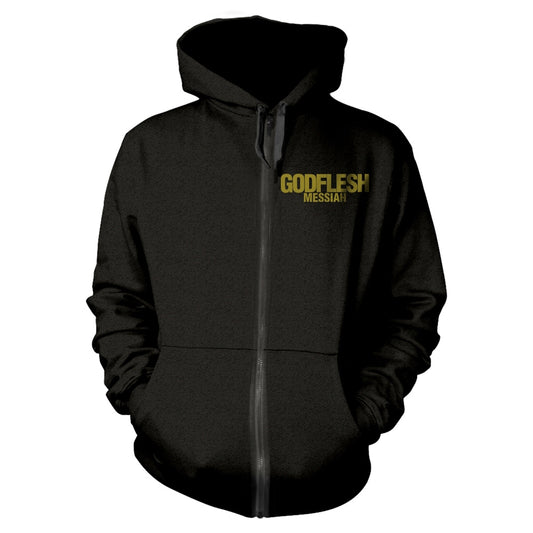 Godflesh Messiah Zippered Hooded Sweatshirt Front