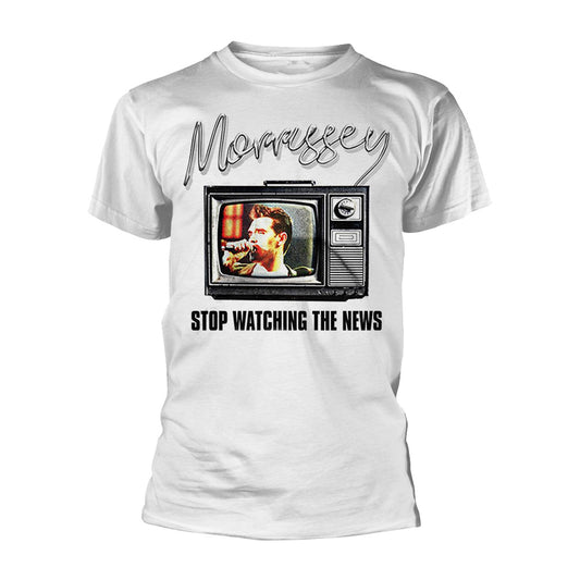 Morrissey Stop Watching The News T-shirt Front