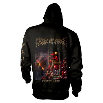 Cradle Of Filth Existence (all Existence) Zippered Hooded Sweatshirt Back