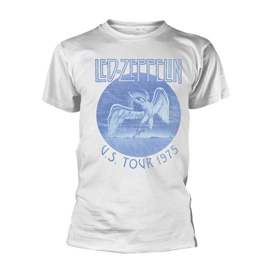 Led Zeppelin Tour 75 Blue Wash T-shirt Front