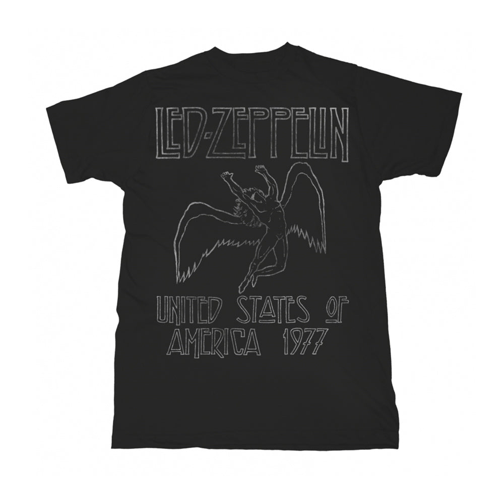 Led Zeppelin Usa 1977 T-shirt Front