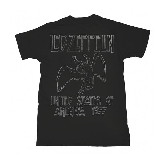 Led Zeppelin Usa 1977 T-shirt Front