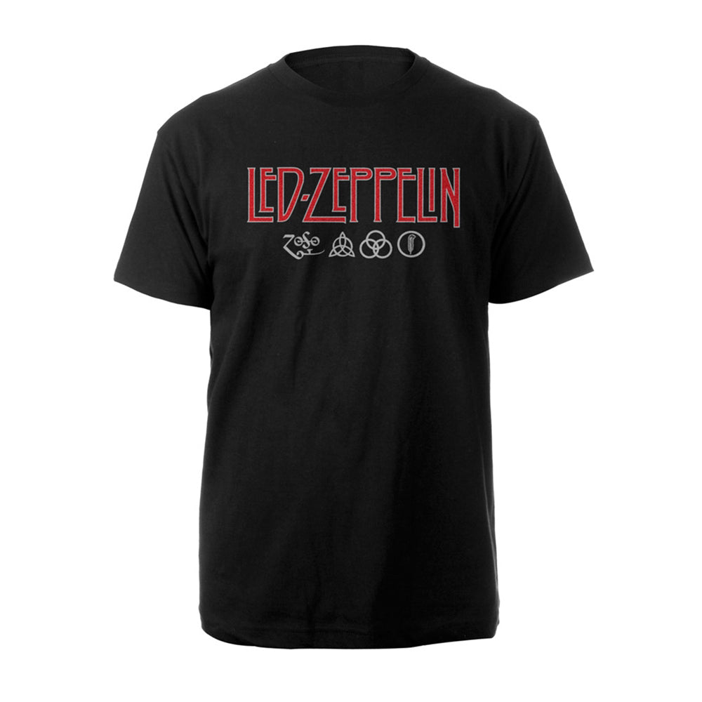 Led Zeppelin Logo & Symbols T-shirt Front