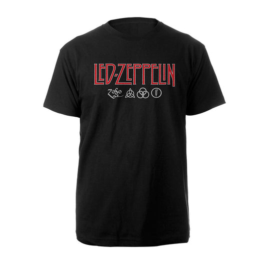 Led Zeppelin Logo & Symbols T-shirt Front