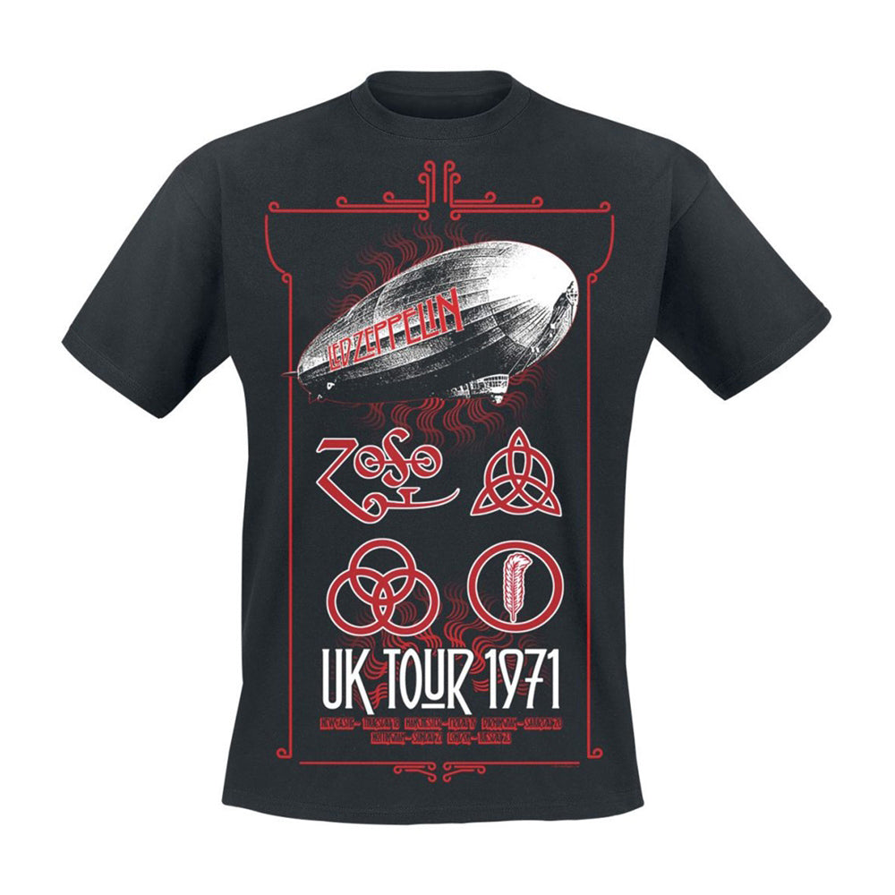 Led Zeppelin Uk Tour 1971 T-shirt Front