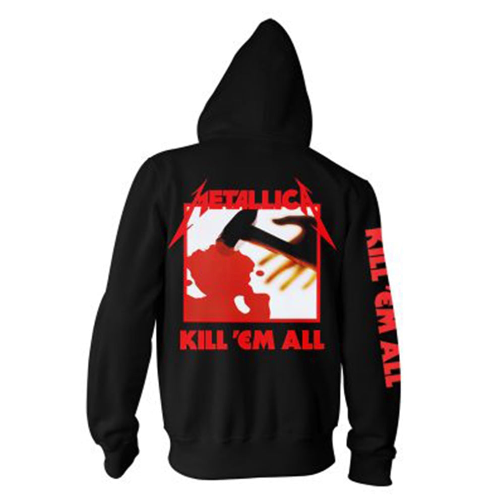 Metallica Kill Em All Zippered Hooded Sweatshirt Back
