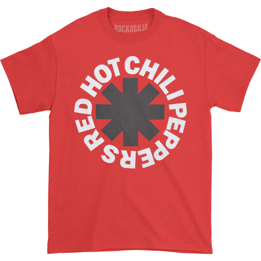 Red Hot Chili Peppers Black Asterisk on Red T-shirt Front