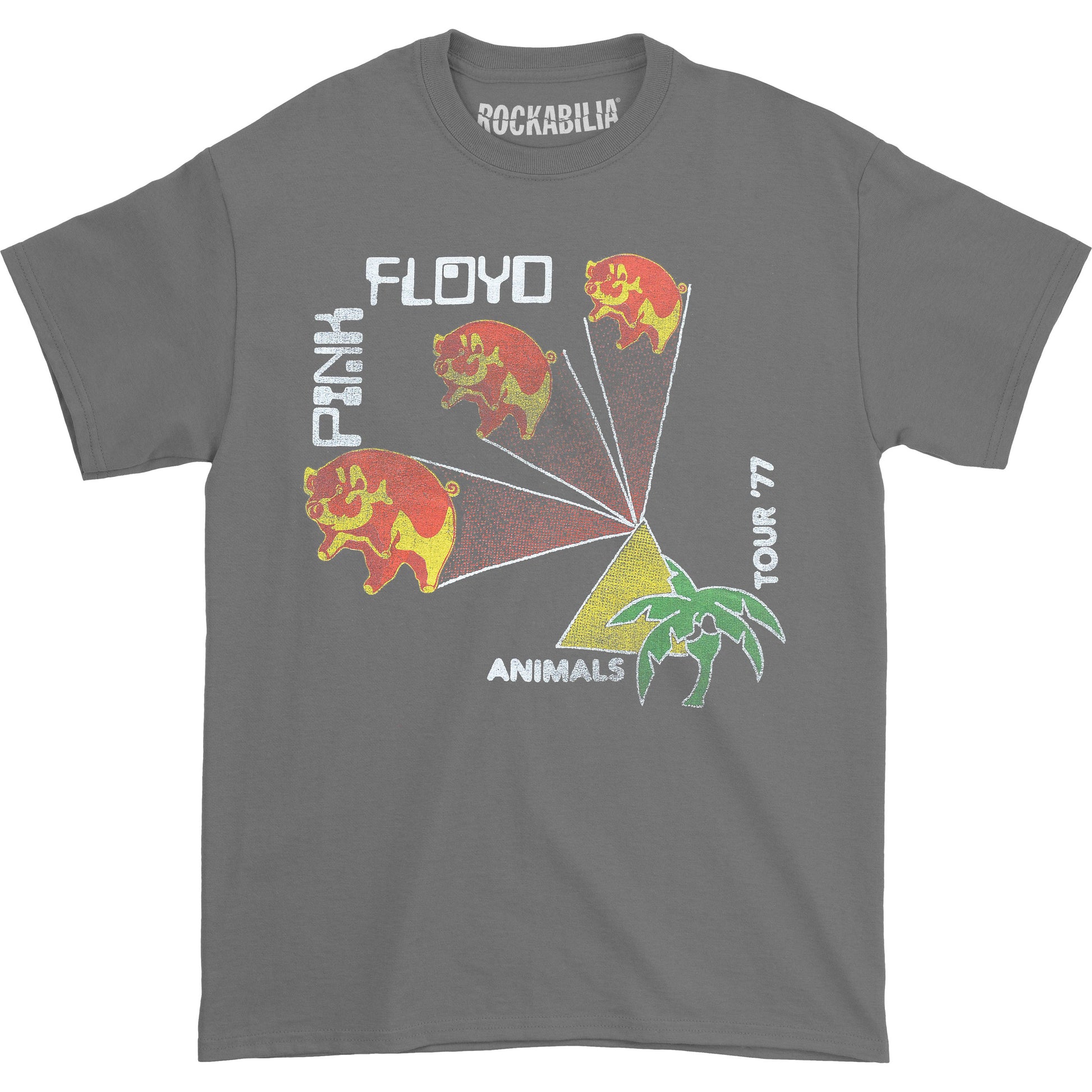 Pink Floyd Animals Tour 77' Charcoal T-shirt Front