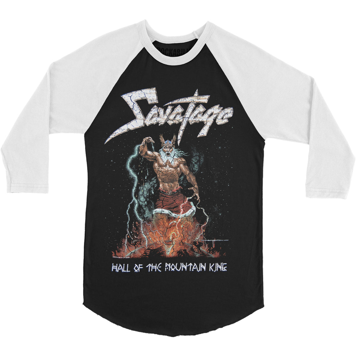 Savatage Hall of the Mountain King Raglan Baseball Jersey Front