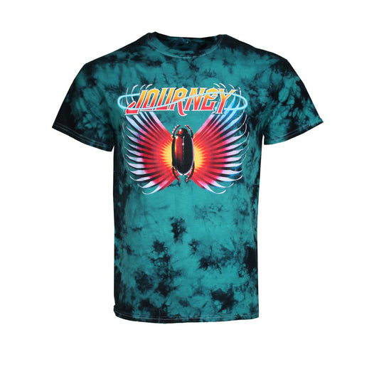 Journey Black Teal Tie Dye Tie Dye T-shirt Front