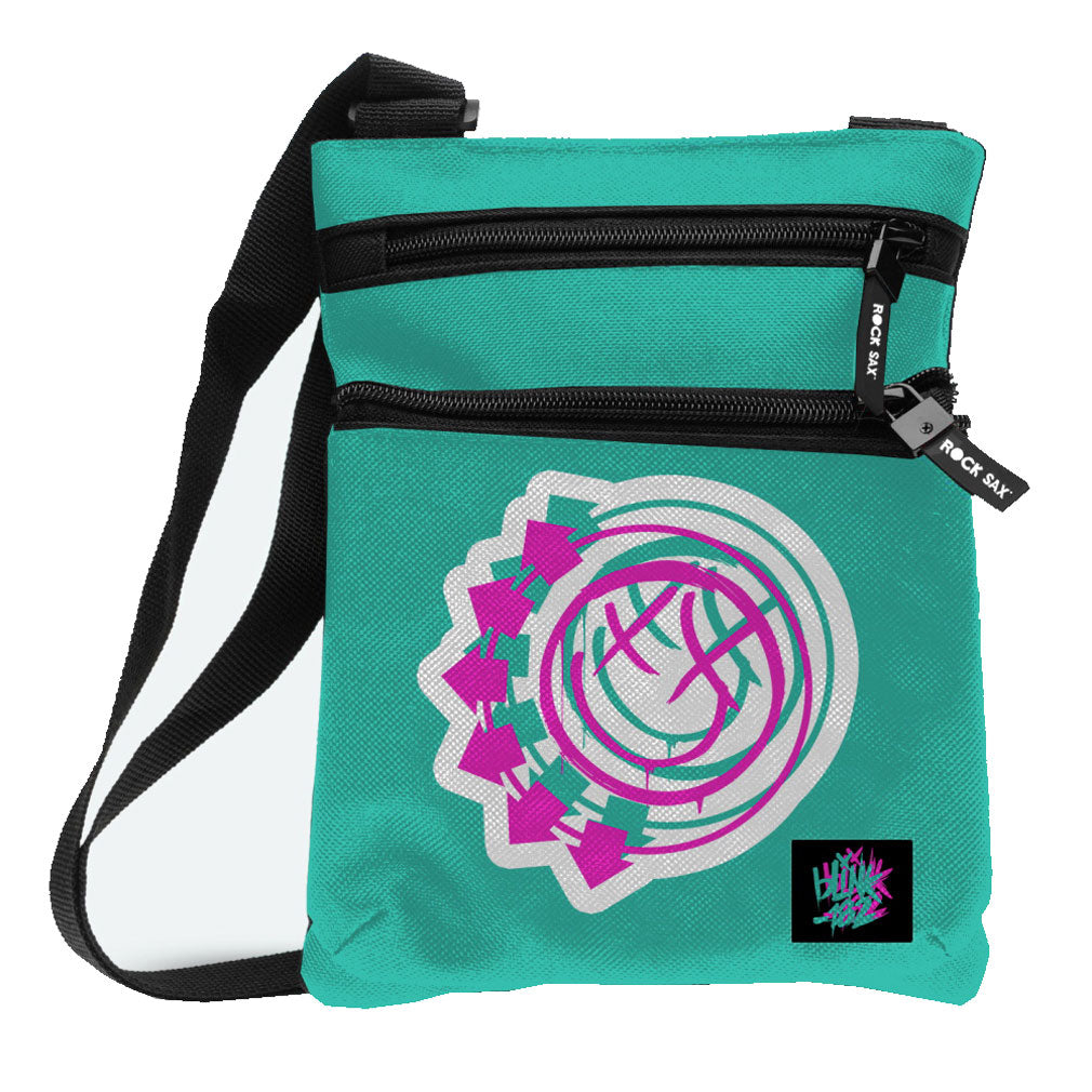 Blink 182 Smiley Green Body Bag Backpack Front