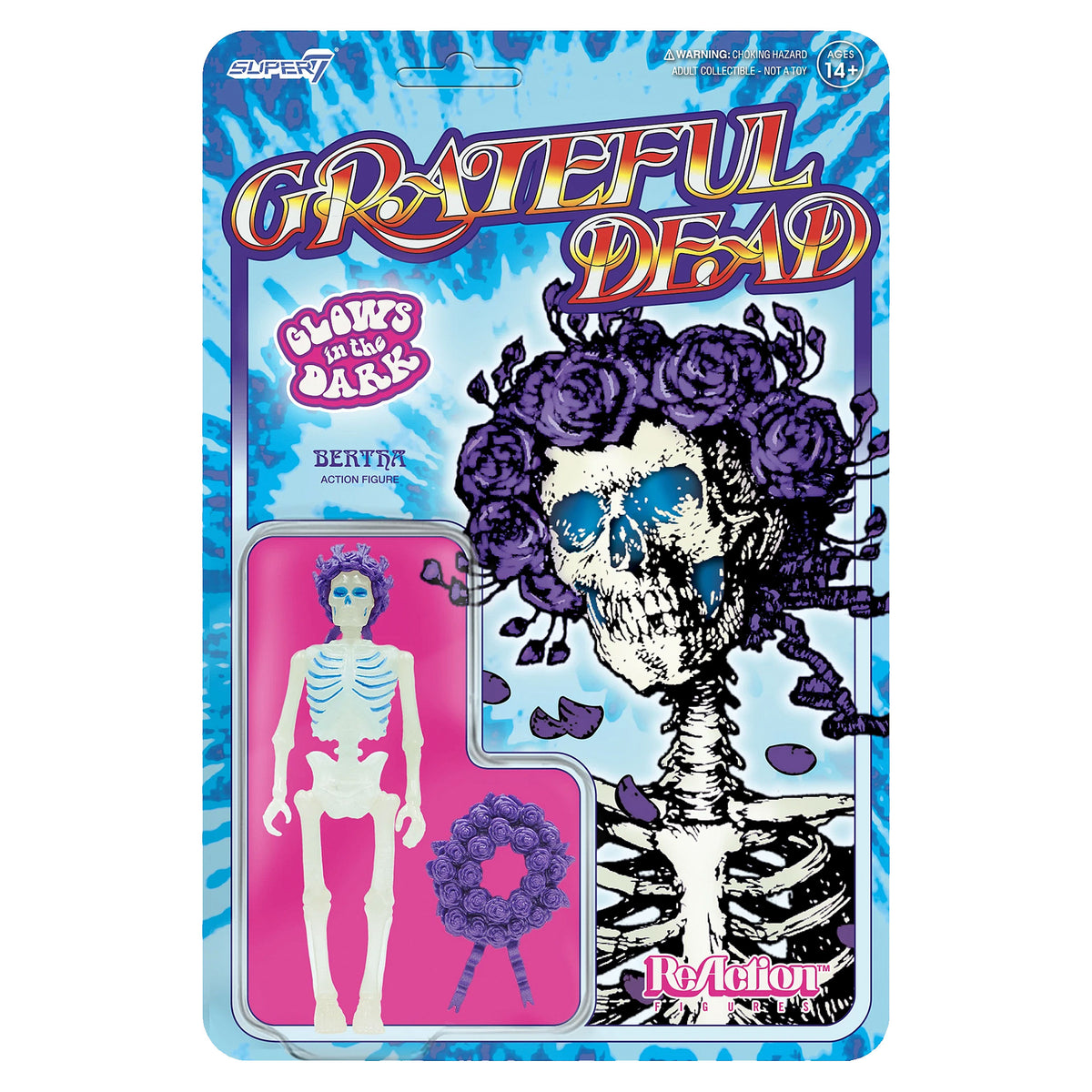 Grateful Dead Super7 Bertha (Glow) 3.75" ReAction Figure Action Figure Front