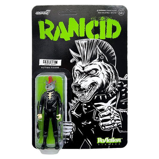 Rancid Super7 Skeletim (Wolf Head) 3.75" ReAction Figure Action Figure Front
