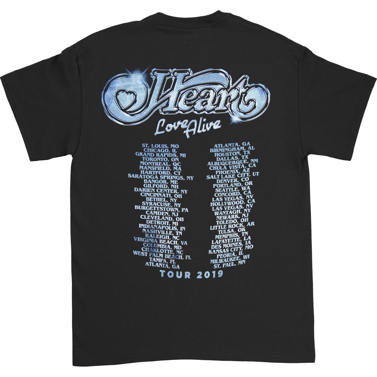 Heart Chrome 2019 Tour Tee T-shirt Back