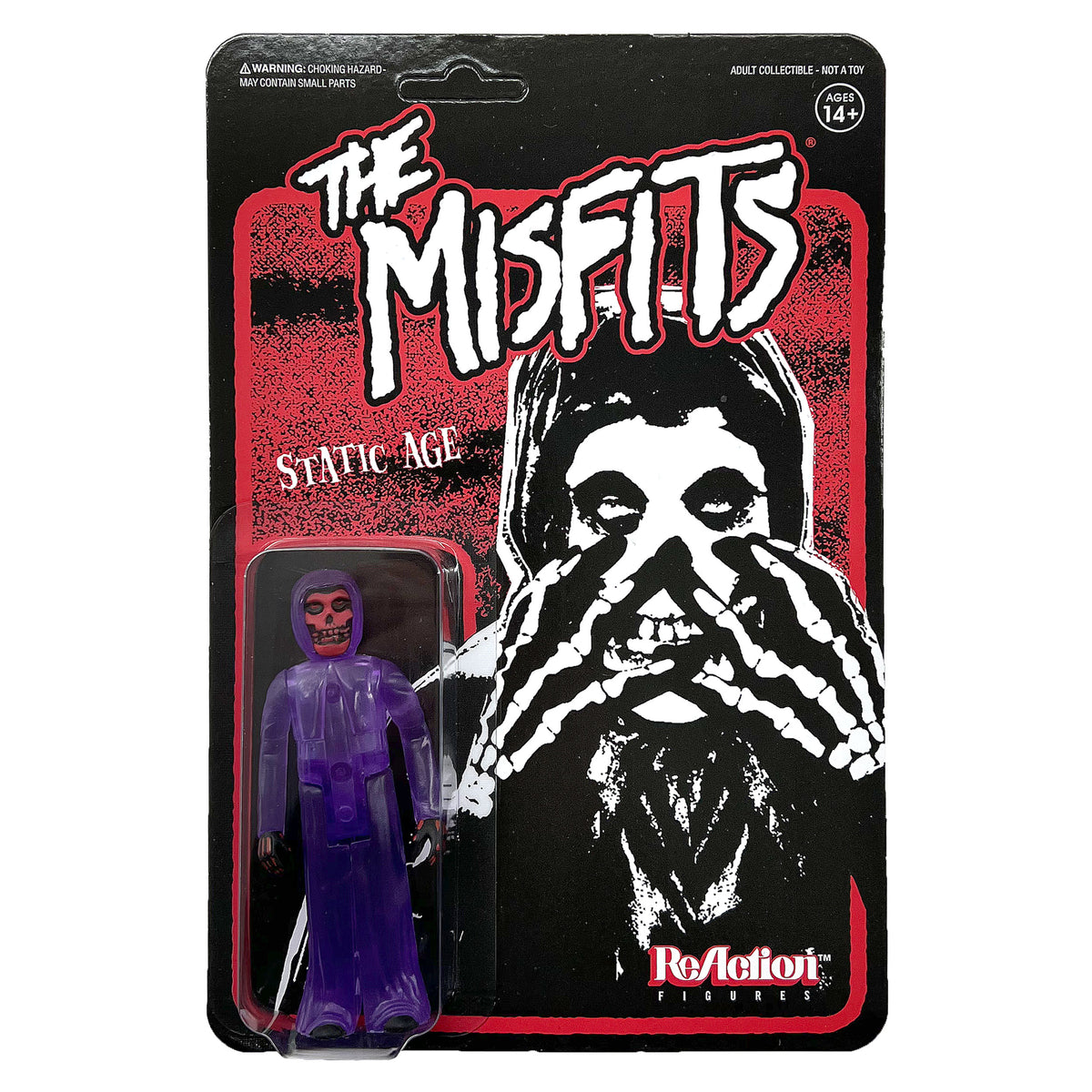 Misfits Super7 Fiend Static Age (Clear Purple) 3.75" ReAction Figure Action Figure Front