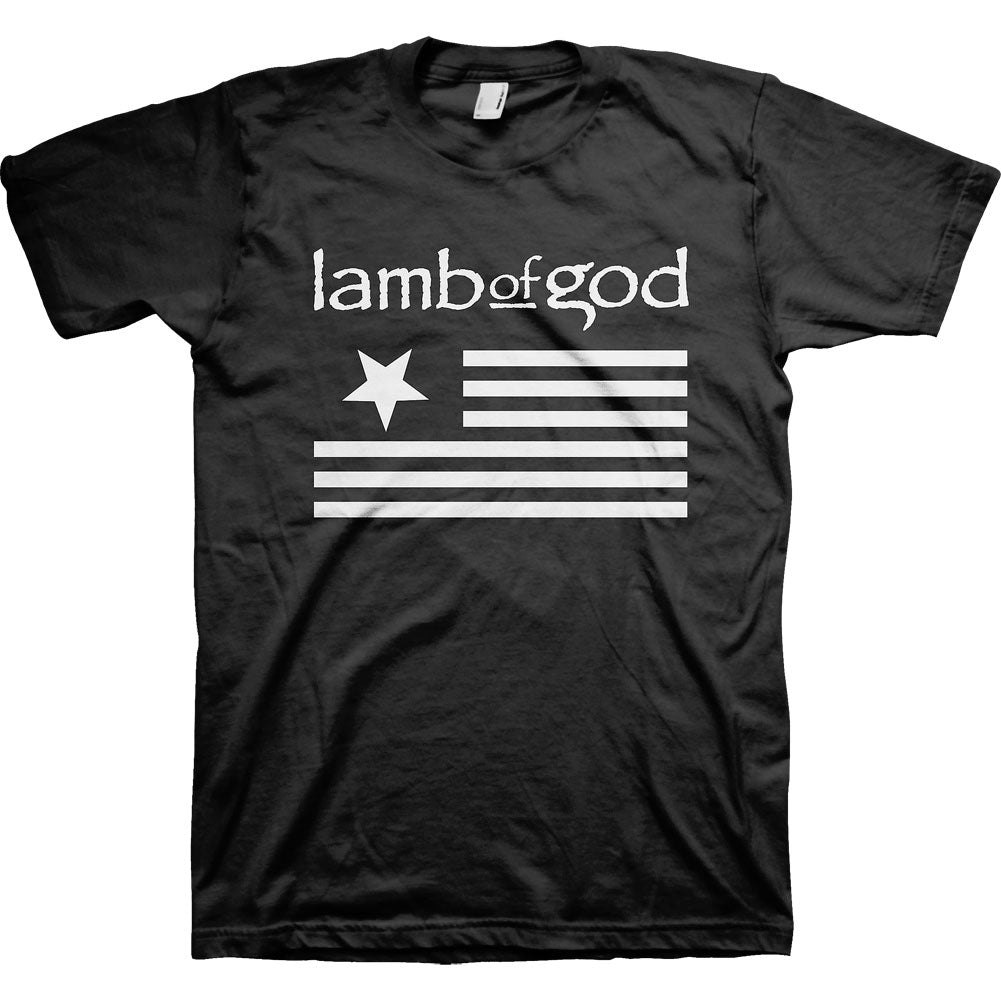 Lamb Of God LOG Flag T-shirt Front