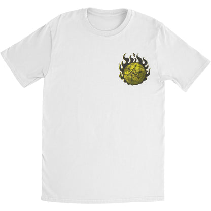 Bring Me The Horizon Flames (White) Slim Fit T-shirt Front