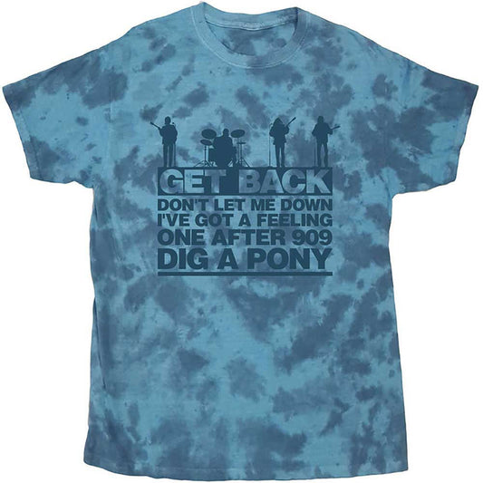 Beatles Let it Be Songs (Dip-Dye) Tie Dye T-shirt Front
