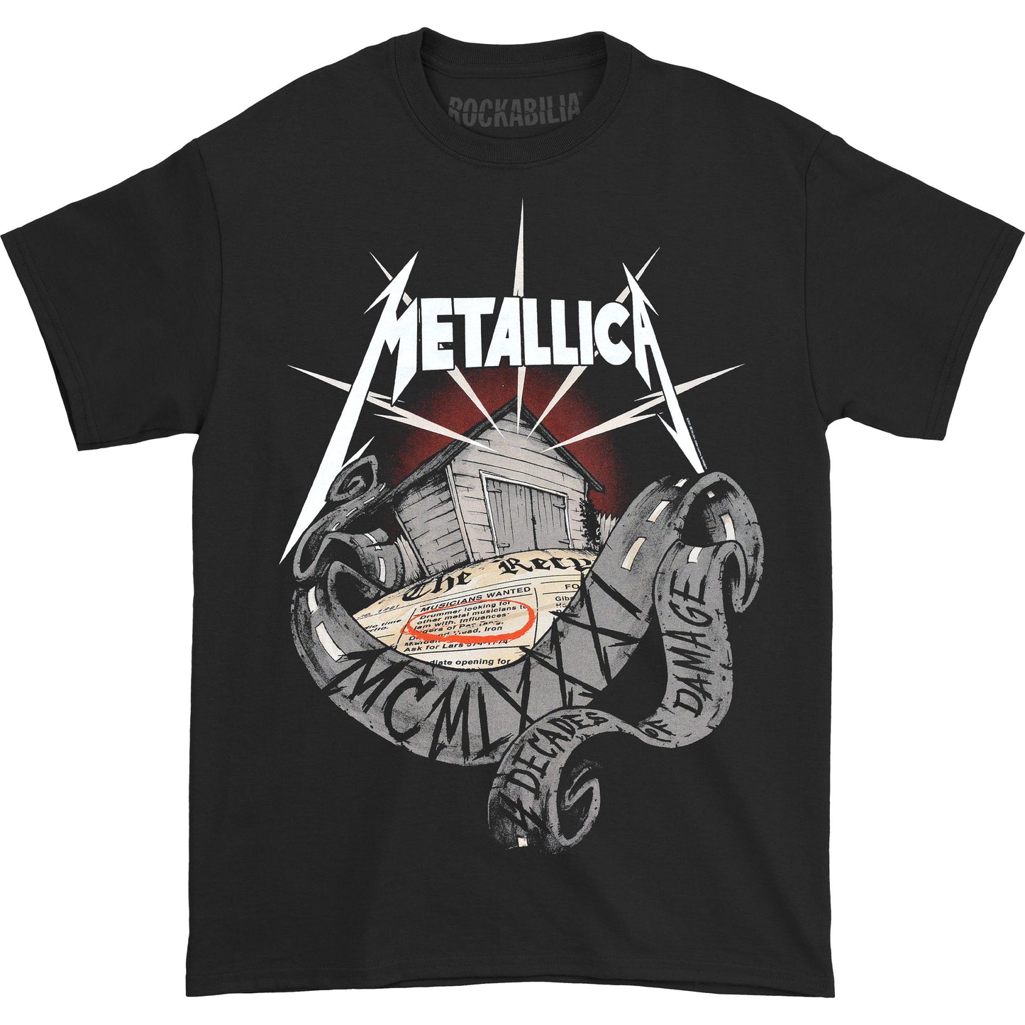 Metallica 40th Anniversary Garage (Back Print) Slim Fit T-shirt Front