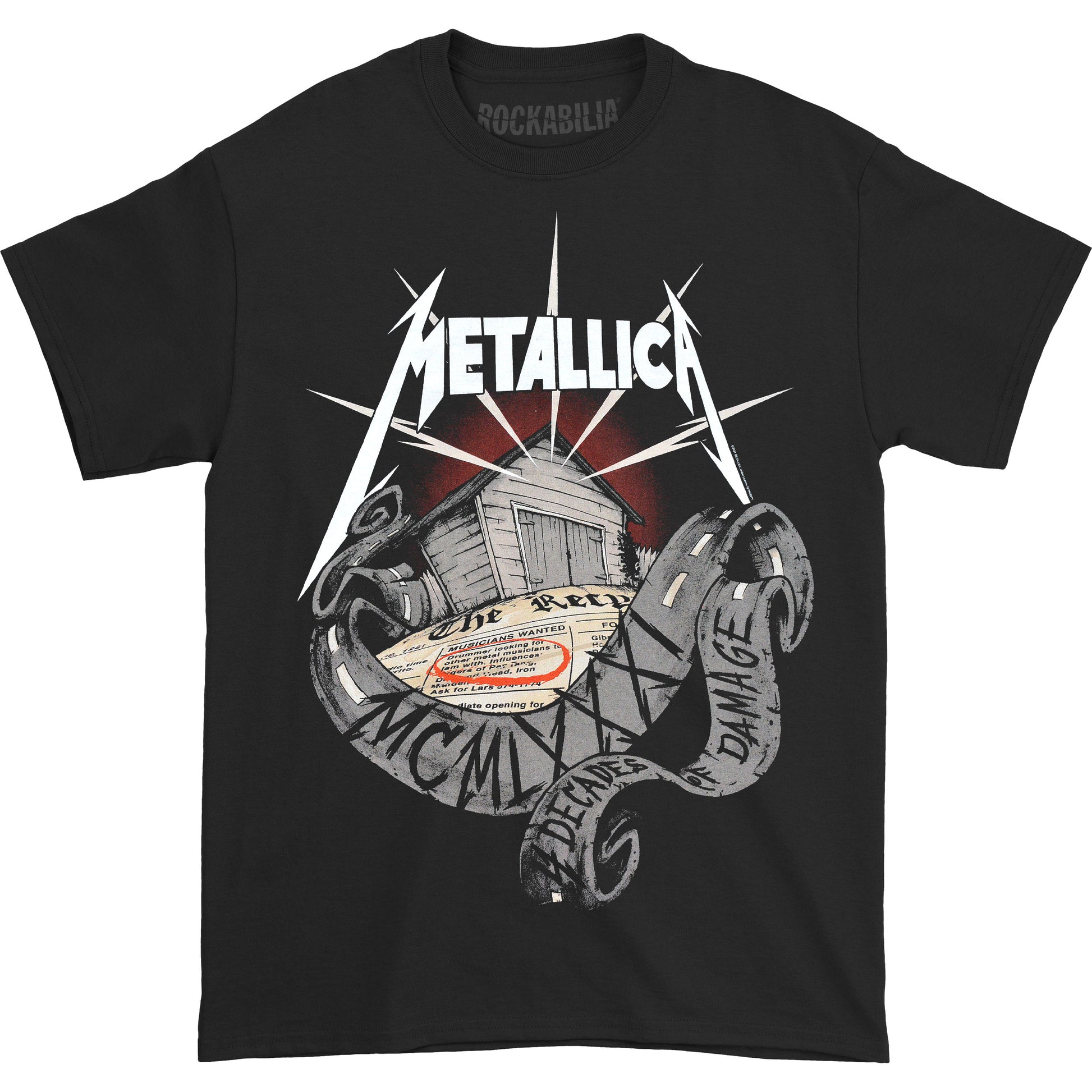 Metallica 40th Anniversary Garage (Back Print) Slim Fit T-shirt Front