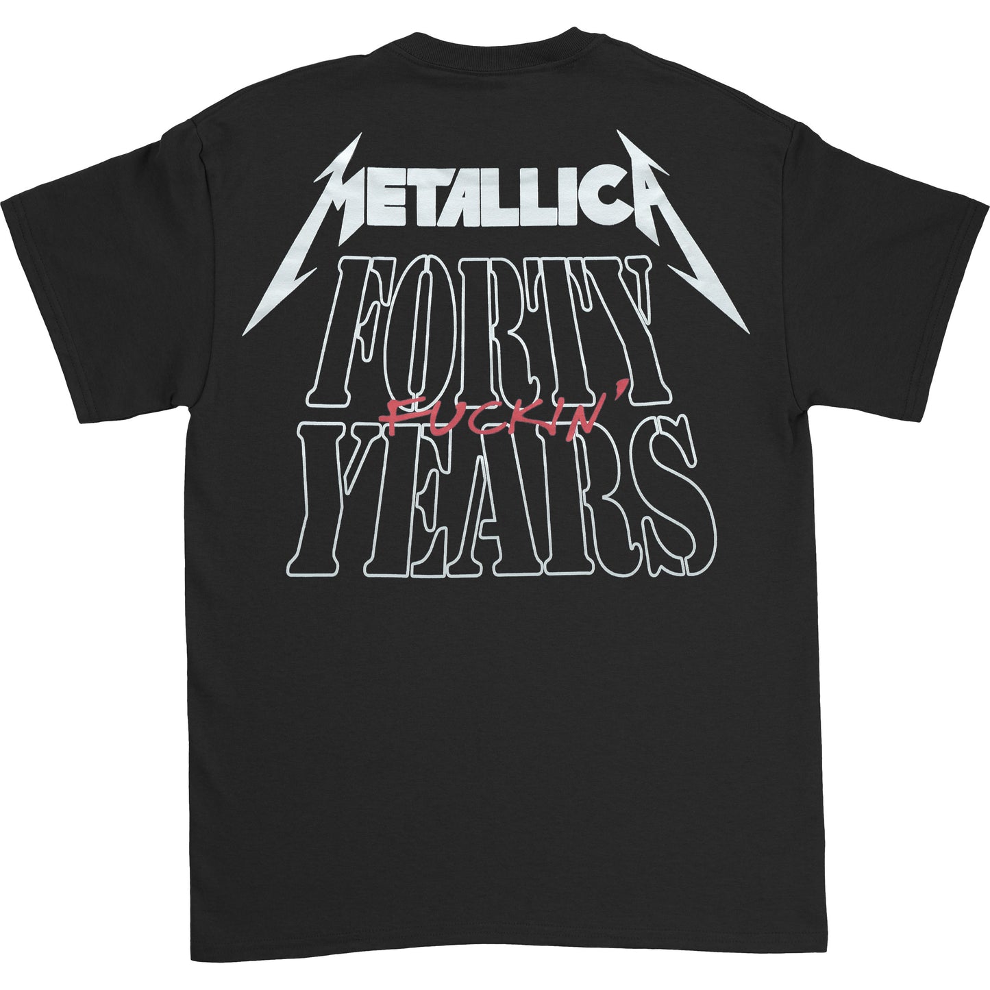 Metallica 40th Anniversary Forty Years (Back Print) Slim Fit T-shirt Back