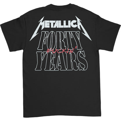 Metallica 40th Anniversary Forty Years (Back Print) Slim Fit T-shirt Back