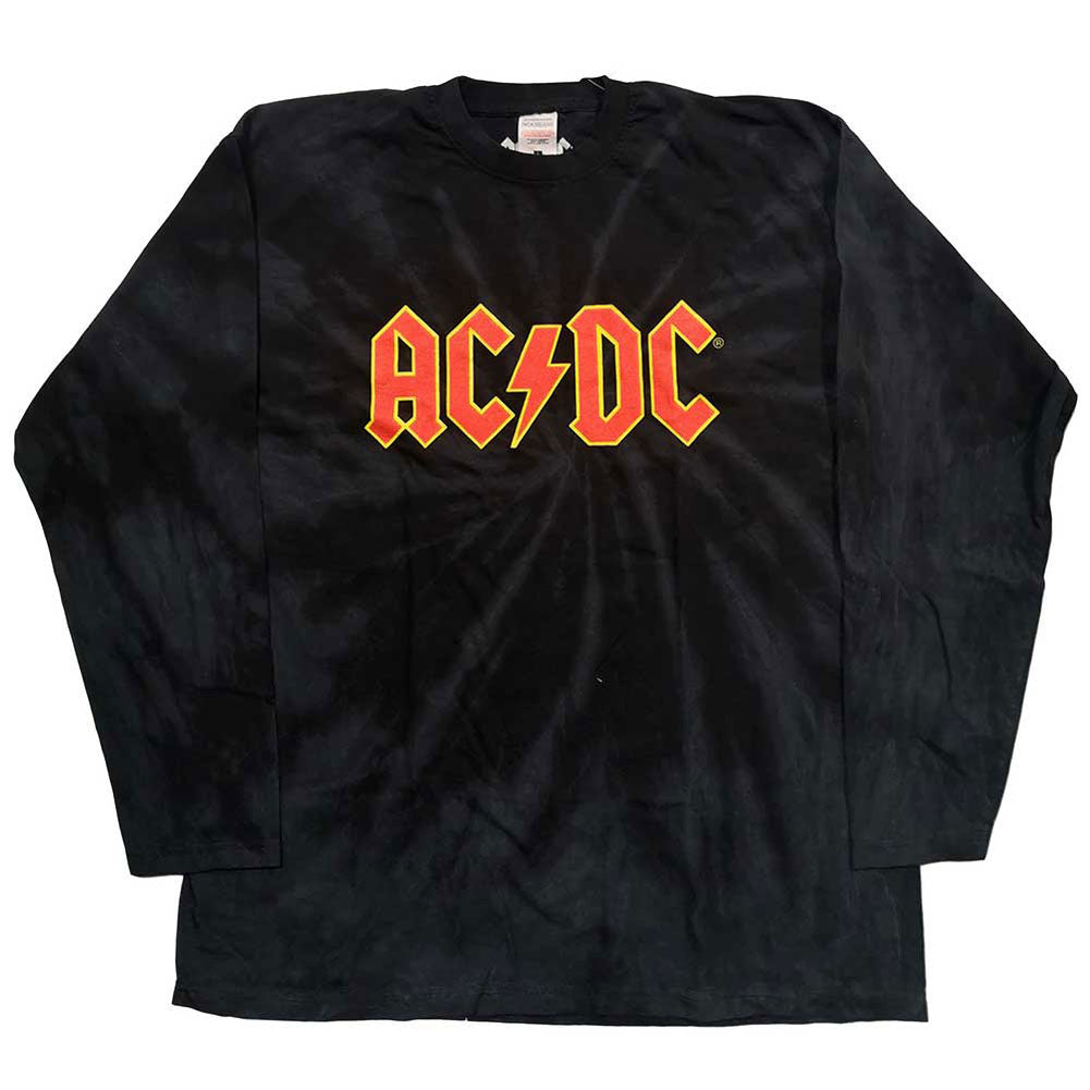 AC/DC Logo (Dip-Dye) Tie Dye  Long Sleeve Front