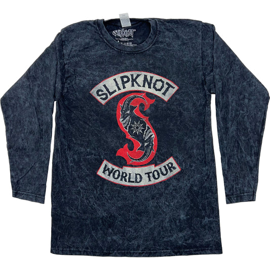Slipknot Patched Up (Back Print/Dip-Dye) Tie Dye  Long Sleeve Front