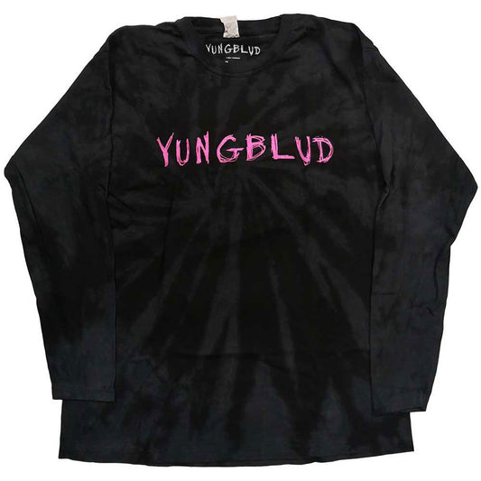 Yung Blud Scratch Logo (Dip-Dye) Tie Dye  Long Sleeve Front