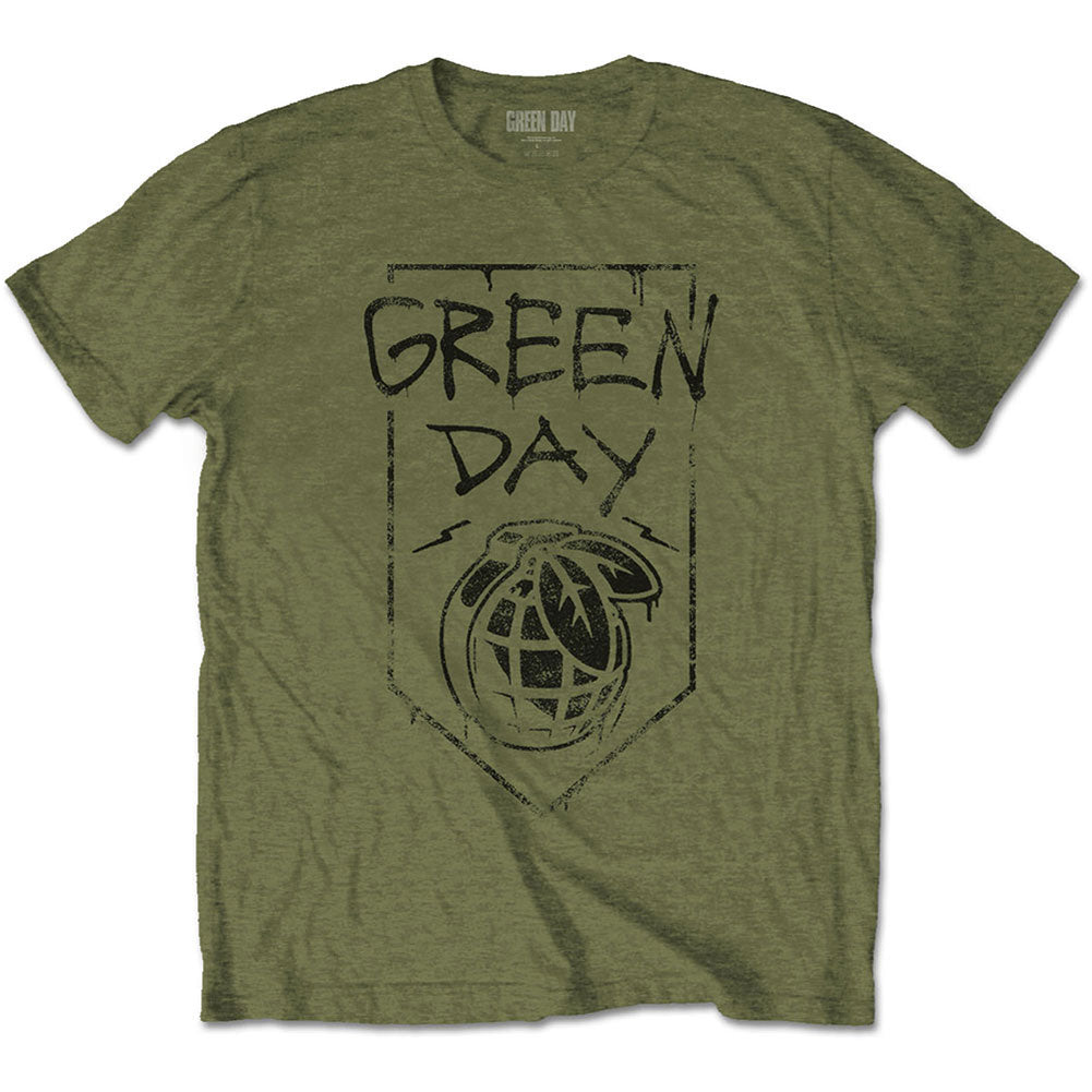 Green Day Organic Grenade Slim Fit T-shirt Front