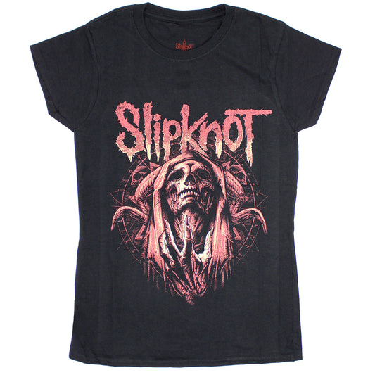 Slipknot Evil Witch (Back Print) Ladies T-Shirt Junior Top Front