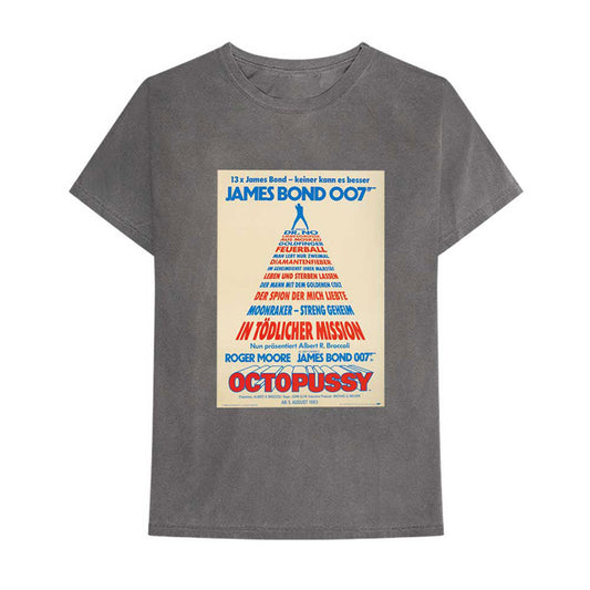 James Bond Octopussy German Poster Slim Fit T-shirt Front